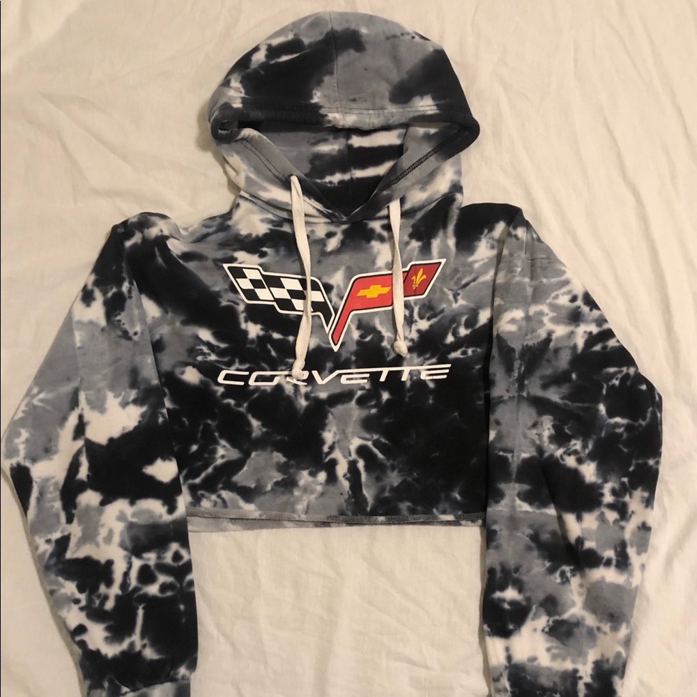 “Corvette” cropped hoodie